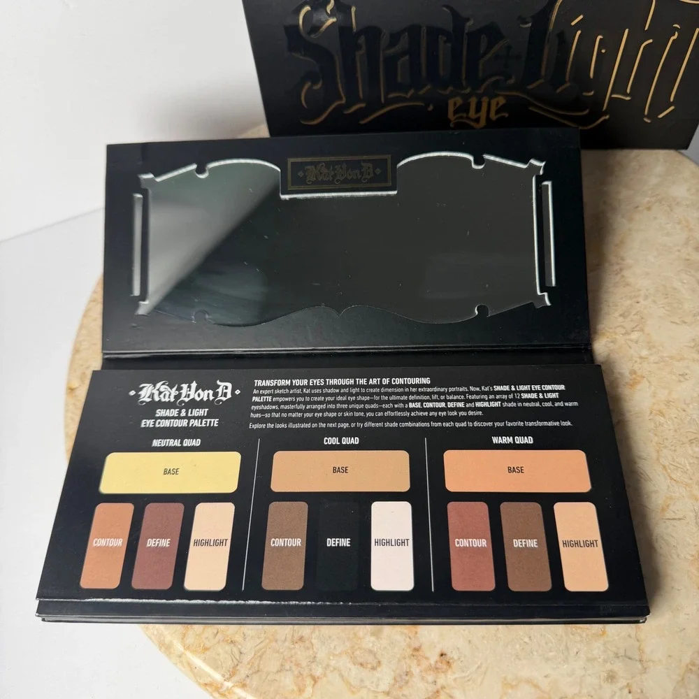 Kat Von D Shade + Light Eye Contour Palette Multi Matte Neutral Eyeshadow NWOB
